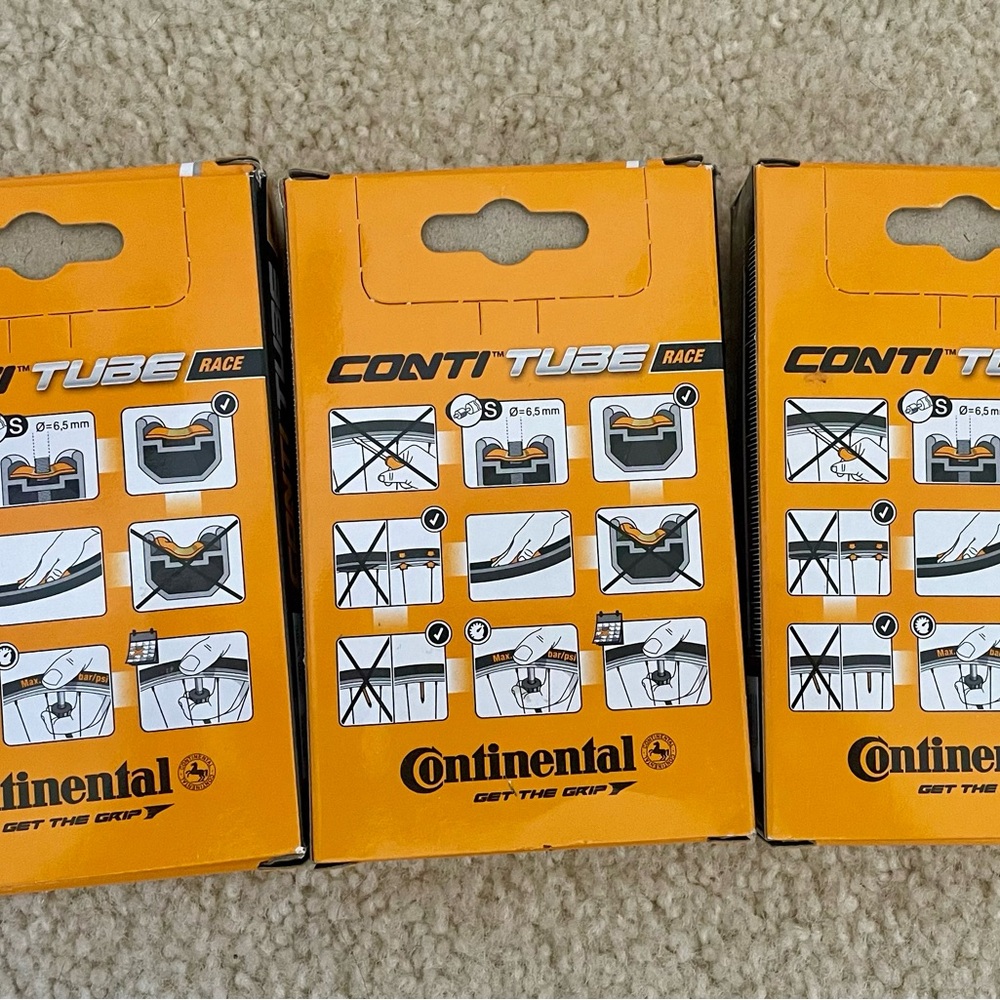 ContiTube Race 28 (700C) Bicycle Inner Tube - Orange - Picture 3 of 4